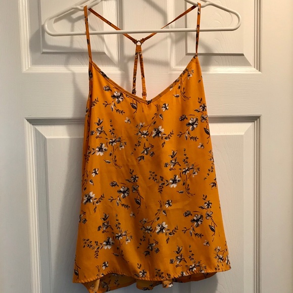 Hollister Tops - Mustard floral tank!